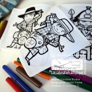 Carnet de coloriage lavable - Doudou