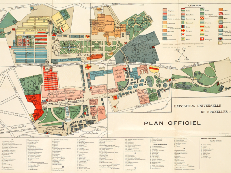 Plan de l'exposition universelle de 1910