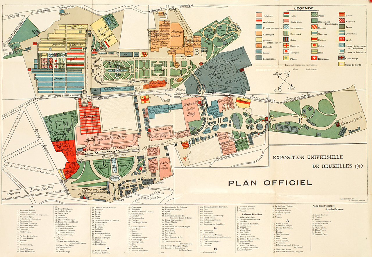 Plan de l'exposition universelle de 1910