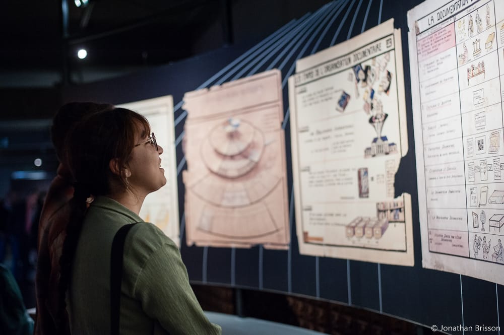 Illustration du parcours permanent du Mundaneum