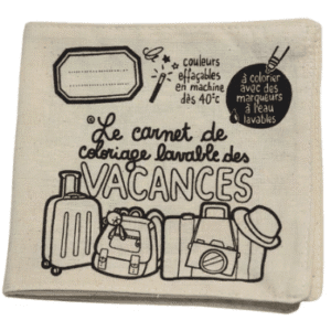 Carnet de coloriage lavable - Vacances