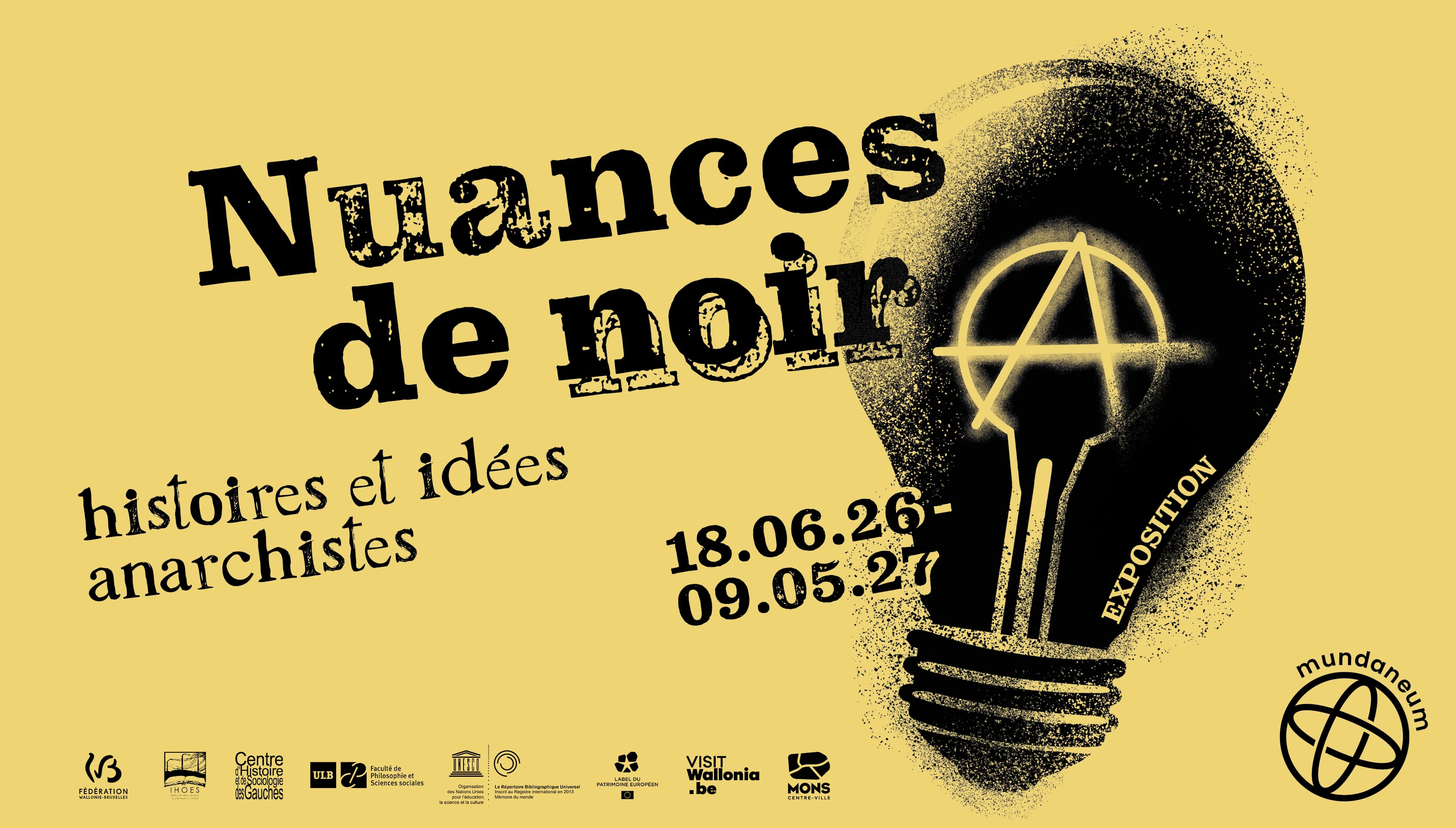 Affiche nuances de noir histoires et idéees anarchistes